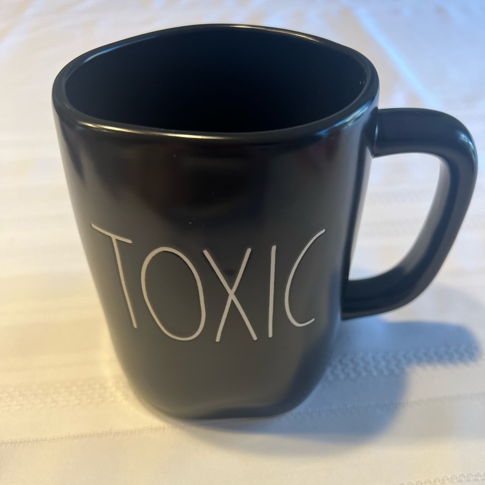 Rae Dunn Black Toxic Mug